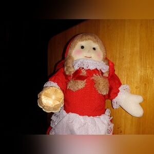 Vintage Topsy Turvy Rag Doll is a classic Little Red Riding Hood